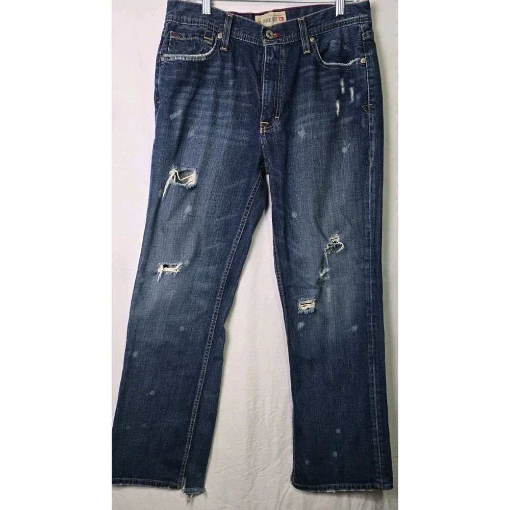 Vintage Buckle BKE‎ 67 Tyler Jeans Men's 32 Long Denim Rodeo Boot Y2K Distressed